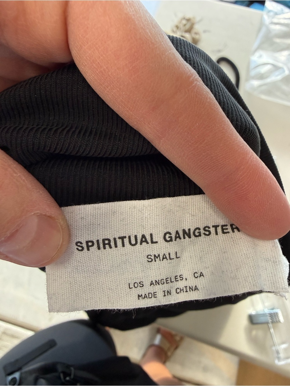 SPIRITUAL GANGSTER Women's Zen Rib Journey Wide Leg Pant Size S in Black - Picture 7 of 8